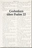 Gedanken über Psalm 22