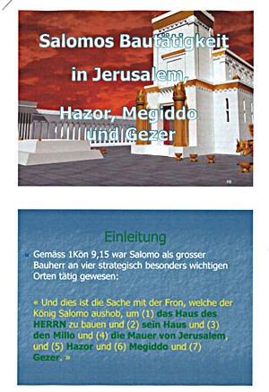 Power Point Präsentation "Salomos Bautätigkeit in Jerusalem, Hazor, Megiddo und Gezer"