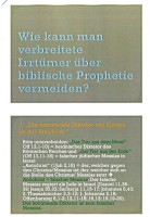 Power Point Präsentation "Wie kann man verbreitete Irrtümer über biblische Prophetie vermeiden?"