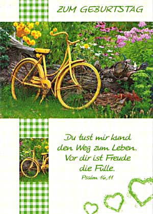Postkarte - Geburtstag - Velo