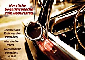Postkarte - Geburtstag - Oldtimer