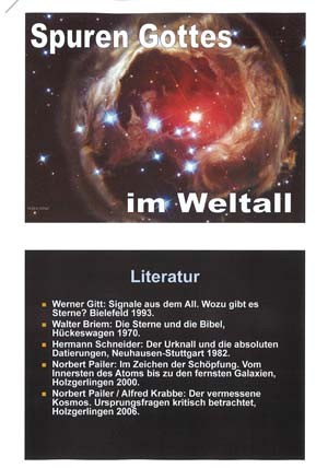 Power Point Präsentation "Spuren Gottes im Weltall"
