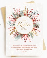 Weihnachtskarte "Der Retter ist da"