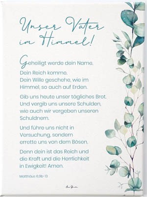 Leinwandbild "Unser Vater" - 30x40 cm