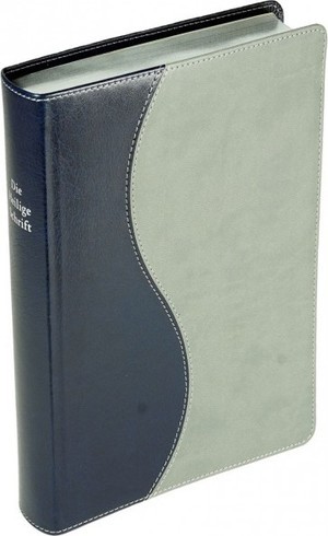 Elberfelder Schreibrandbibel, Kunstleder  (blau/grau)